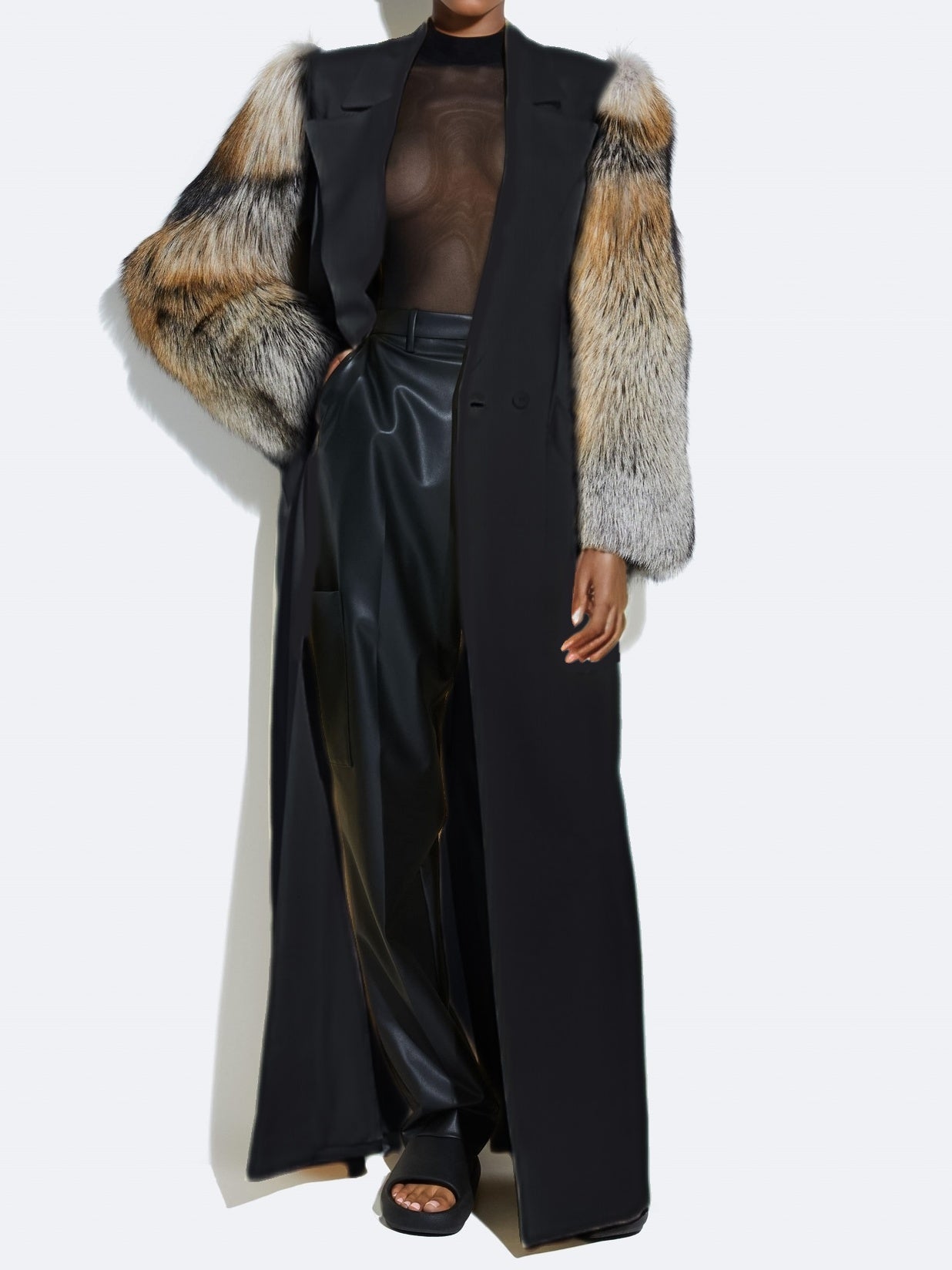 Eco-friendly Fur Stitching Coat(✔️Free shipping)