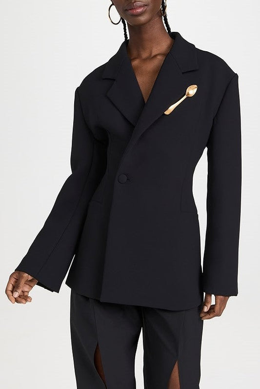 Back Cutout and Spoon Blazer