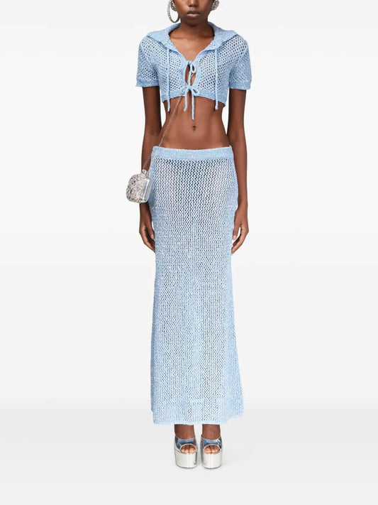 Sequin embellished top and skirt 2-piece set