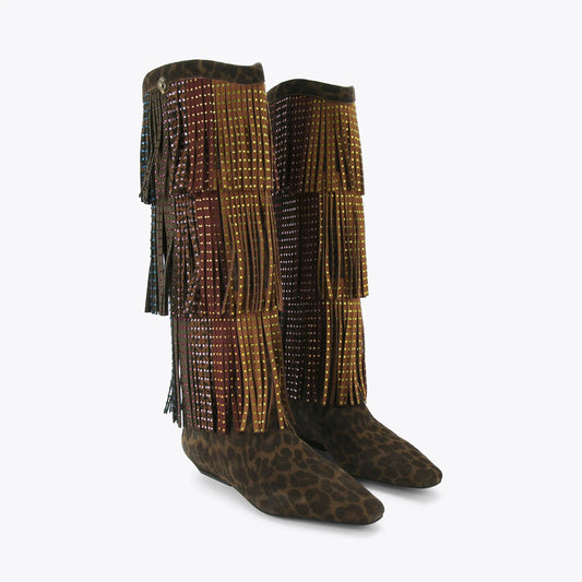 Western Fringe Pull On Boot