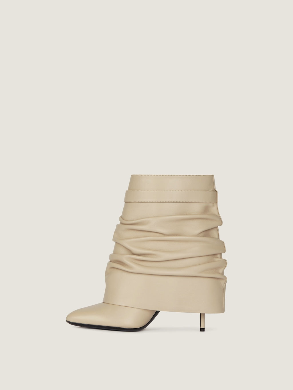 Shark Lock Stiletto Ankle Boots In Nappa Leather