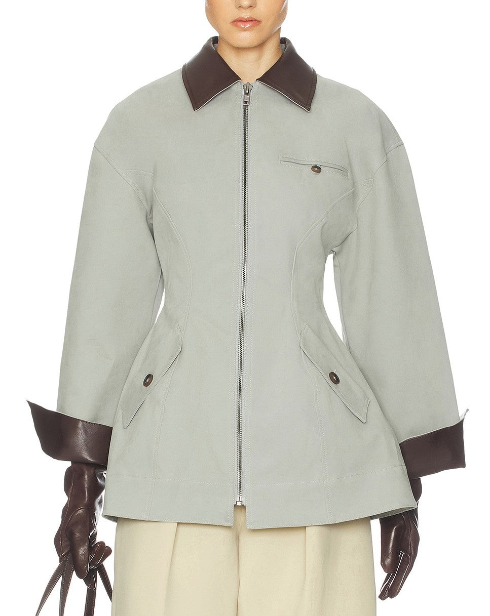 The Lady Hunting Jacket With Faux Leather Collar