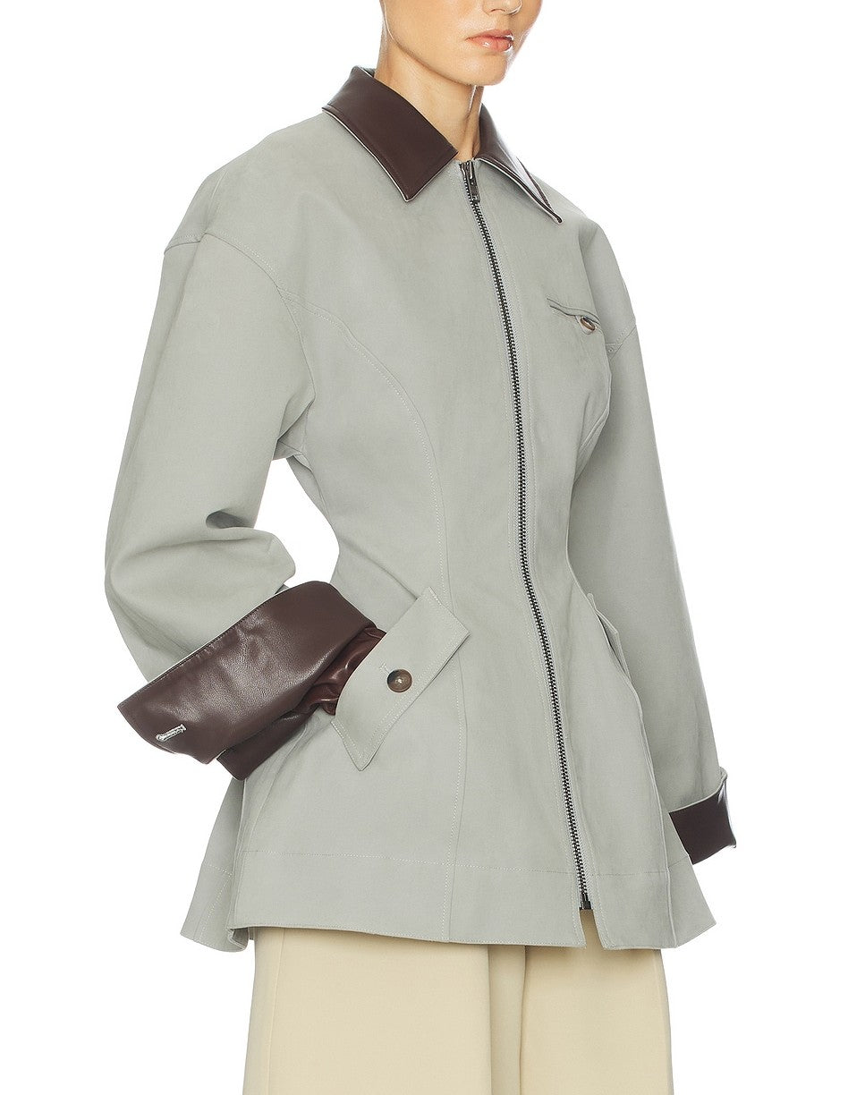 The Lady Hunting Jacket With Faux Leather Collar