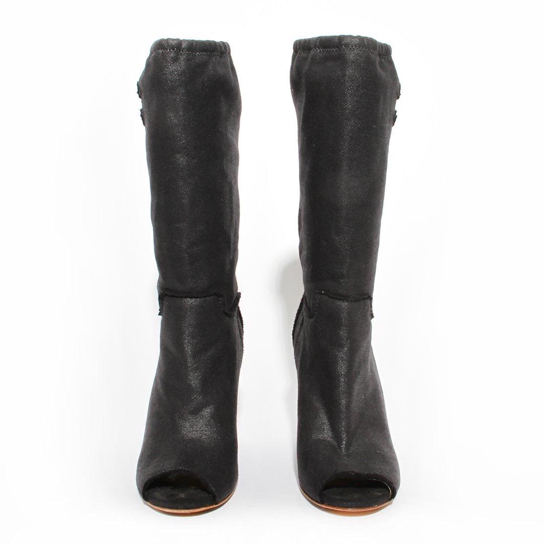 Open Toed Wedge Boots